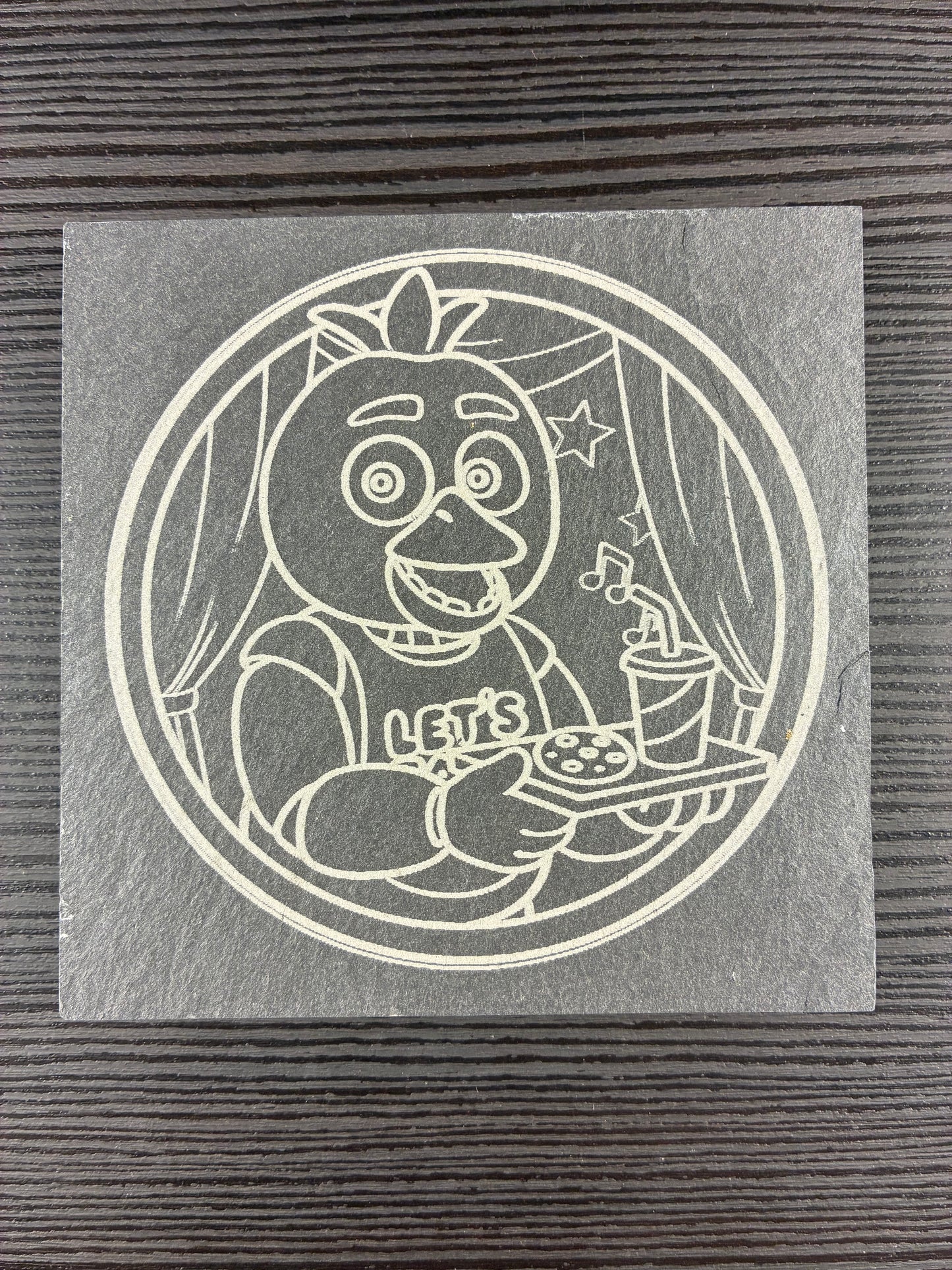 FNAF Foxy Natural Slate Coaster