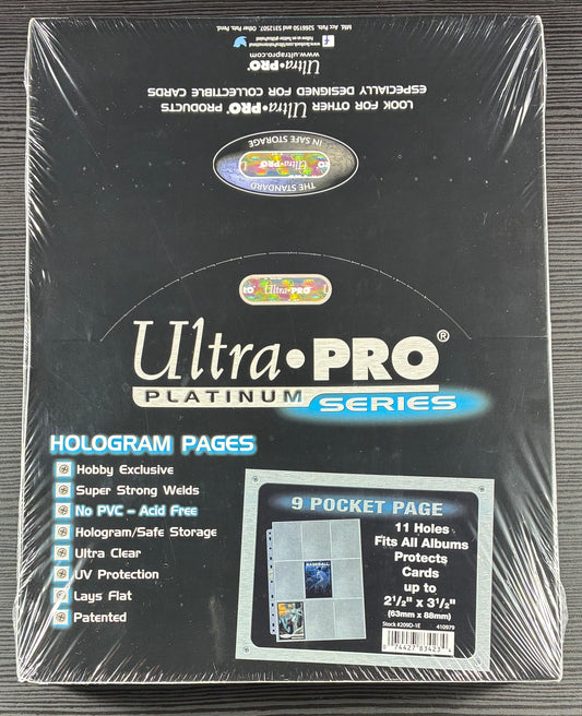 Ultra Pro Platinum Series 9-Pocket Pages (100 in Sealed Box) for Standard Size Cards