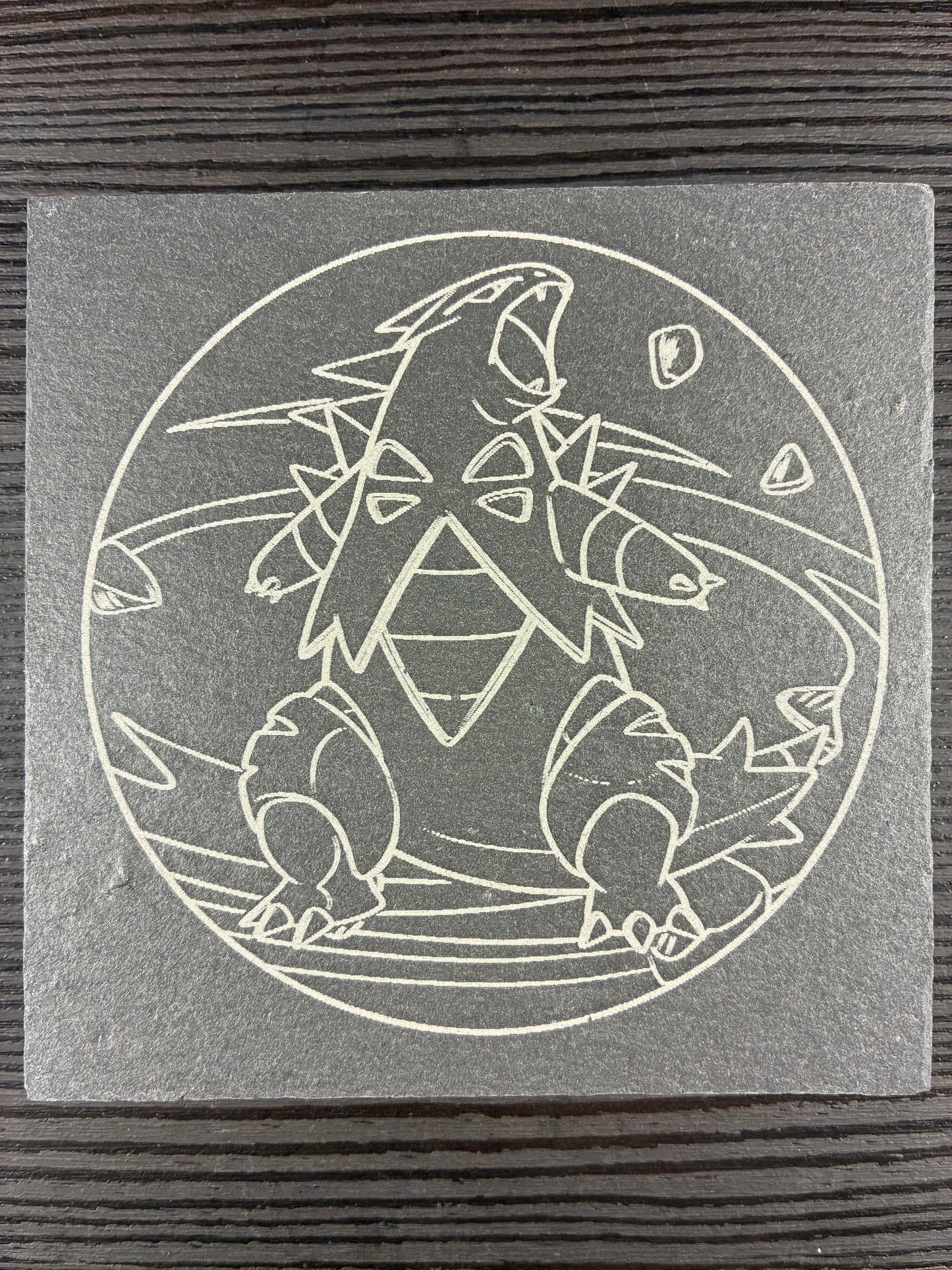 Tyranitar Natural Slate Coaster