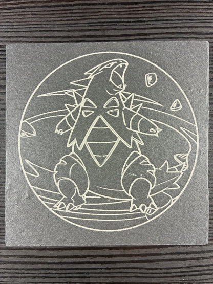 Tyranitar Natural Slate Coaster