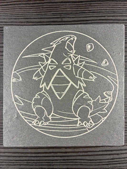 Tyranitar Natural Slate Coaster