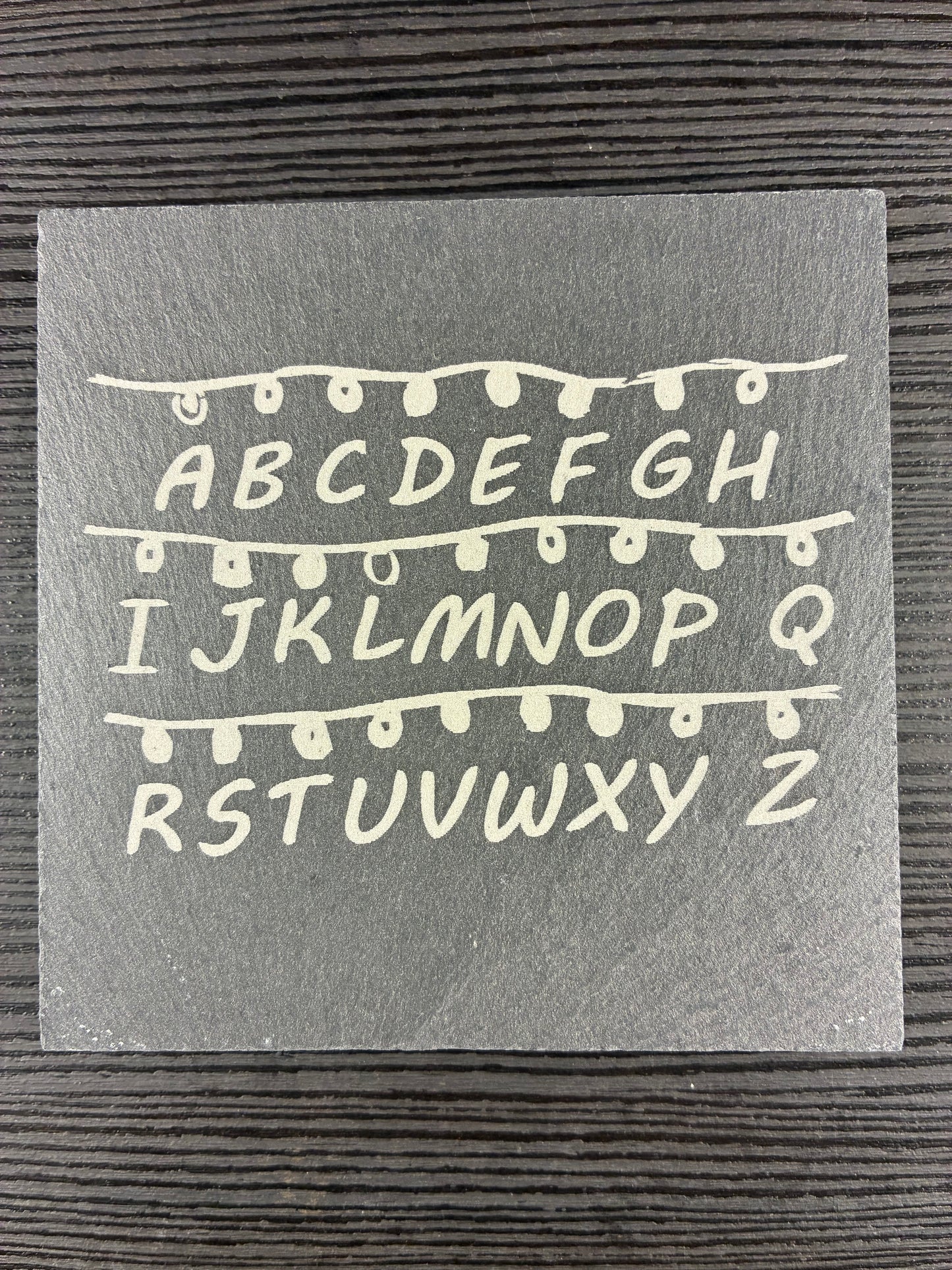 Stranger Things Lights Natural Slate Coaster