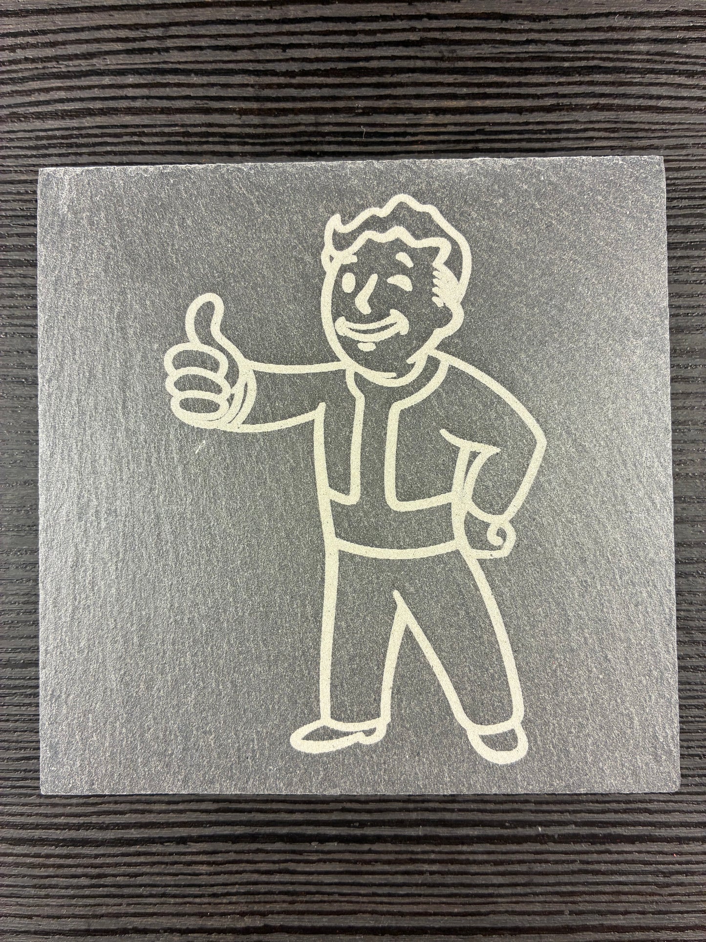 Pip Boy Natural Slate Coaster