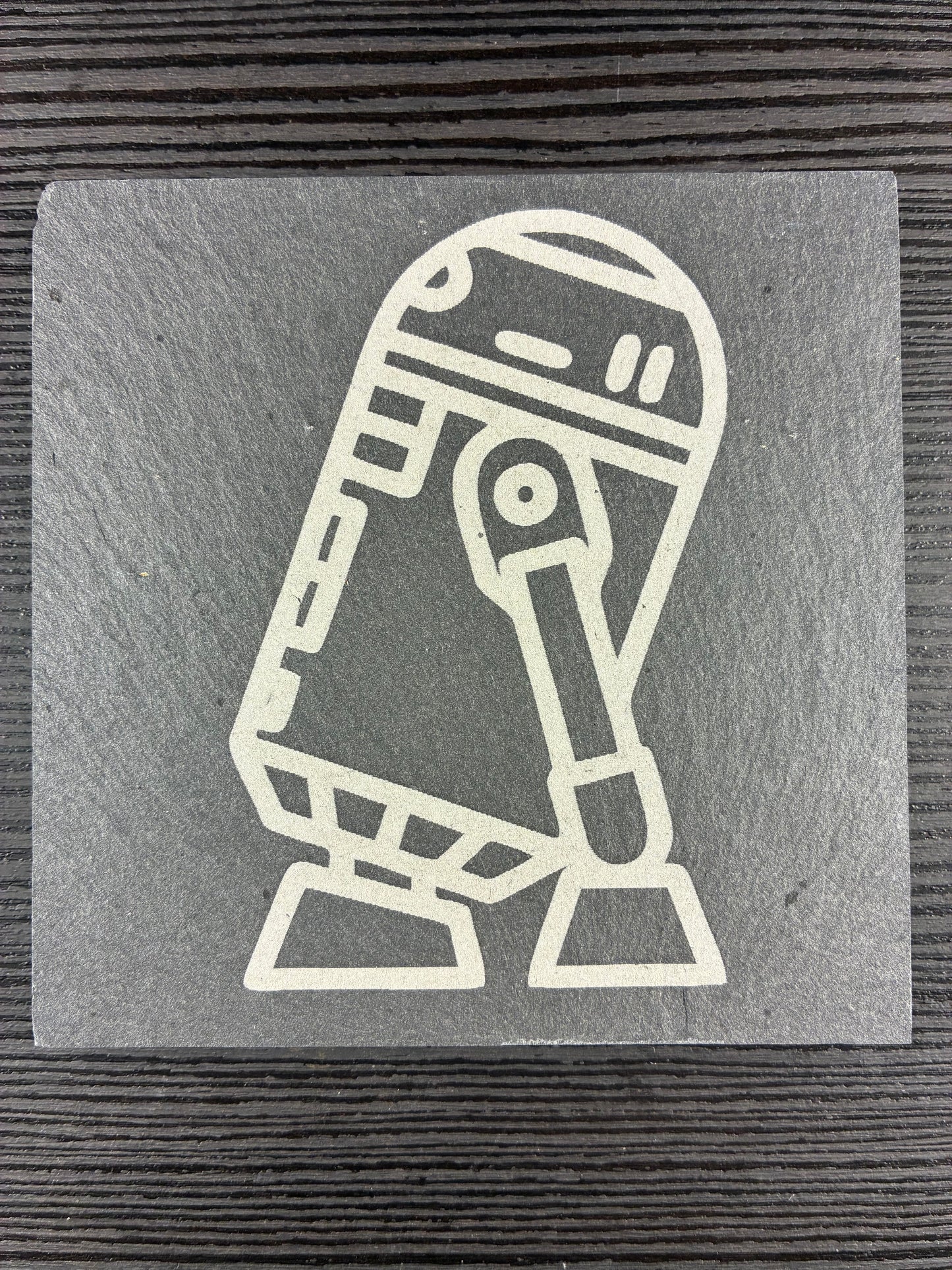 R2D2 Natural Slate Coaster