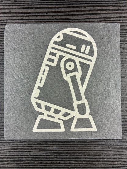 R2D2 Natural Slate Coaster
